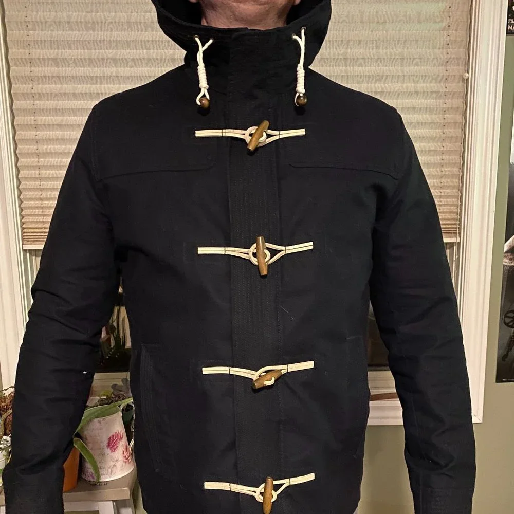 H&M | Jackets & Coats | Hm Navy Blue Toggle Clasp Hooded Jacket